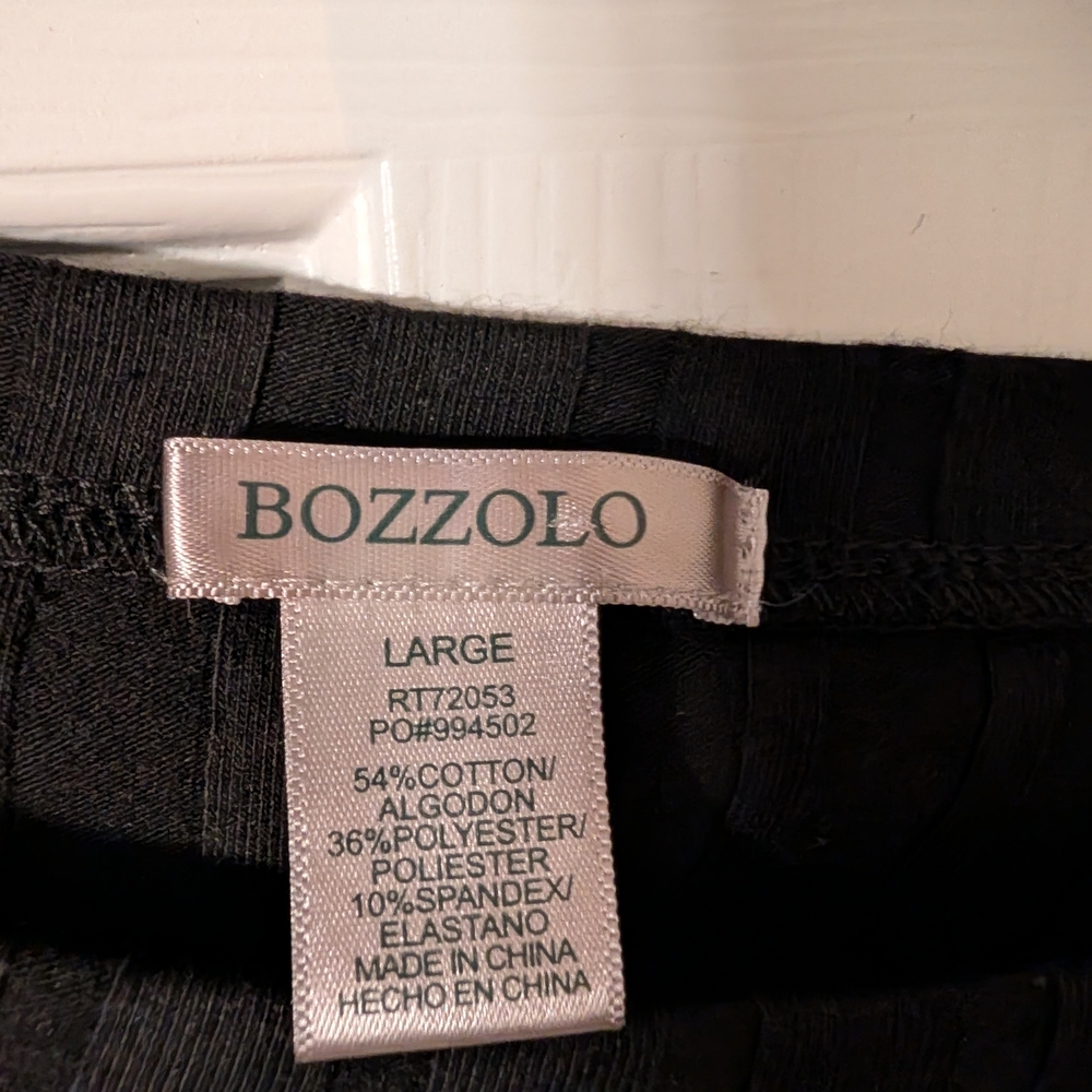Bozollo Black 🖤 Ribbed Top | Basic | Corporate Goth - Picture 2 of 5